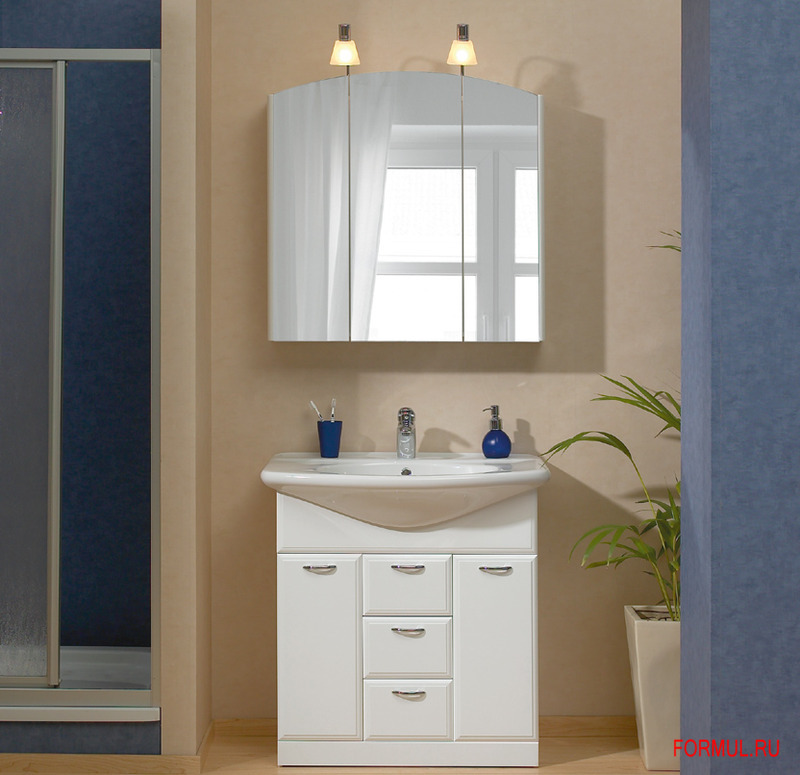 Коллекция мебели для ванных комнат представлена сегодня в двух стилях